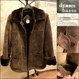 Dennis Basso Design Soft Faux Fur & Suede Coat w/ cell phone size pockets